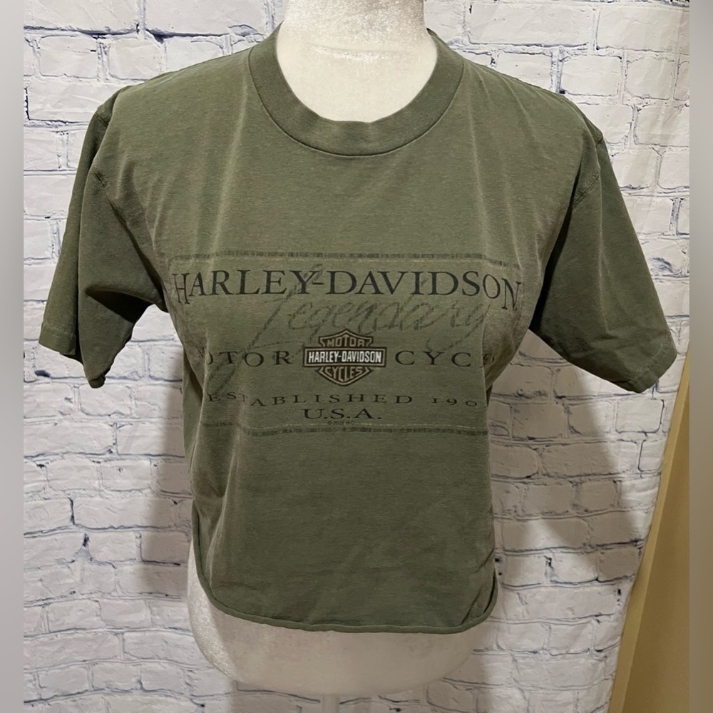 Harley Davidson Motorcycles Size Small Crop Cut 1/2 Tee Chosa’s Mesa Arizona